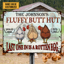 Personalized Chicken Fluffy Butt Hut Nuggets Customized Classic Metal Signs