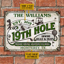 Personalized Golf 19th Hole Proudly Customized Classic Metal Signs-CUSTOMOMO