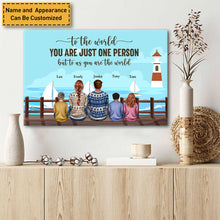 The Love Between A Father And Children Knows No Distance - Gift For Dad - Personalized Canvas