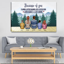Family Maybe In Distance But Never At Heart - Family Canvas - Family Gift Personalized Custom Canvas