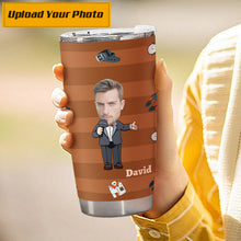 Custom Photo Best Dad Ever Father's Day Gift - Gift For Dad - Personalized Custom Face Tumbler