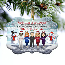 Work Made Us Colleagues - Christmas Gift For Co-worker - Personalized Custom Wooden Ornament, Aluminum Ornament