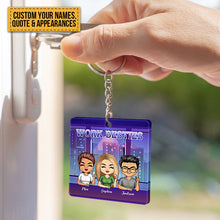 You Are The Reason I Don't Punch People At Work - Work Besties - Gift For Colleague Personalized Custom Keychain