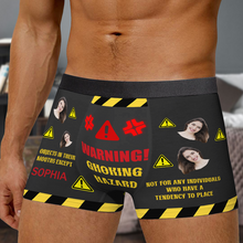 Custom Photo Warning Choking Hazard - Boxer Briefs - Gifts For Him, Husband, Boyfriend Personalized Custom Men's Boxer Briefs