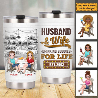 Anniversary Couple Steel Tumbler