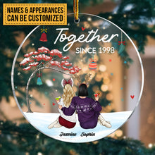 Together Since - Personalized Circle Acrylic Ornament - Christmas Gift For Couple, Husband And Wife