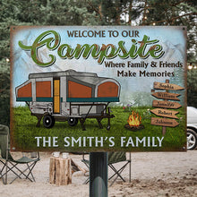 Camping Welcome To Our Campsite Custom Classic Metal Signs-CUSTOMOMO
