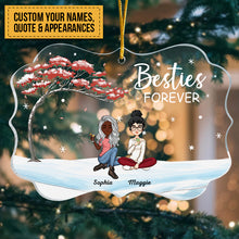 Besties Forever Christmas Tree - Personalized Acrylic Ornament - Christmas Gift For Besties, Sisters, Sistas