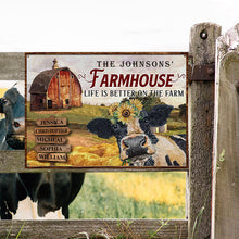 Farm Cattle Metal Signs Farmhouse Life Is Better On The Farm Custom Classic Metal Signs-CUSTOMOMO
