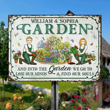 Garden Couples Find Our Souls - Gift For Couples - Personalized Custom Classic Metal Signs-CUSTOMOMO