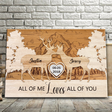 All Of Me Lovers All Of You - Personalized Custom Framed Canvas Wall Art