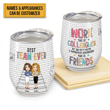 Best Team Ever - Personalized Wine Tumbler - Birthday Gift For Coworkers, Colleagues, Friends