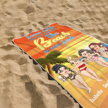 Some Girls Are Just Born With The Beach In Their Souls - Birthday, Funny, Summer Gift For Beach Lovers, Besties, Soul Sisters, Sistas, Bff, Friends - Personalized Custom Beach Towel