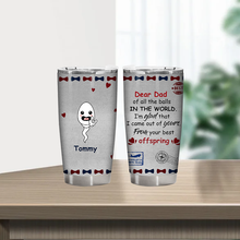 Glad To Be Your Best Kids - Family Personalized Custom Tumbler - Father's Day Gift - Gift For Dad