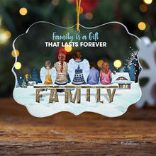 The Love Between Family Is Forever - Personalized Acrylic Ornament - Christmas Gift For Family Members, Sisters, Brothers, Mom, Dad
