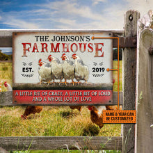 Personalized Chicken Farmhouse A Little Bit Of Customized Classic Metal Signs-CUSTOMOMO