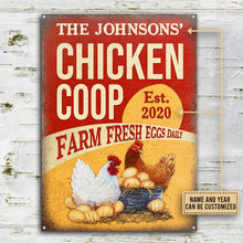 Personalized Chicken Coop Fresh Eggs Customized Classic Metal Signs-CUSTOMOMO