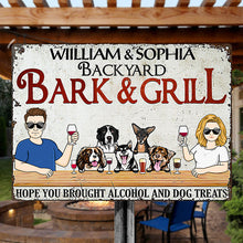 Brought Alcohol And Dog Treats - Backyard Dog Owner - Personalized Custom Classic Metal Signs-CUSTOMOMO
