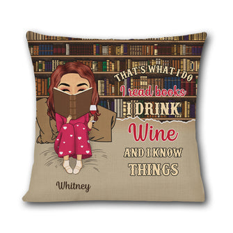 Reading Chibi Girl Just A Girl Who Loves Books - Personalized Custom Pillow