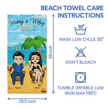 Hubby&Wifey Season - Beach Towel - Gift For Couple Personalized Custom Beach Towel