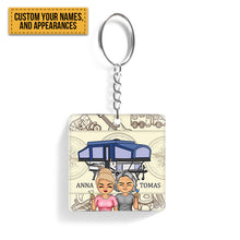 Key To The Camper - Acrylic Keychain - Traveling Gift For Camper, Camping Couples Personalized Custom Keychain