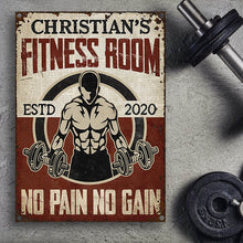 Personalized Gym Fitness Room Customized Classic Metal Signs-CUSTOMOMO