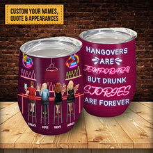 Besties Bonding Over Alcohol Tolerating Idiots And Keeping Each Other Sane - Personalized Wine Tumbler - Birthday, Mother's Day Gift For Woman, Friend, Bestie, Sister, Bff