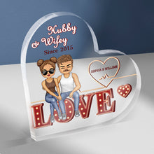 Hubby & Wifey Since - Personalized Customized Acrylic Plaque - Gift For Couple Lover - Valentine's Day Gift
