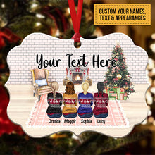 Your Text Here - Personalized Aluminum Ornament ( fireplace )