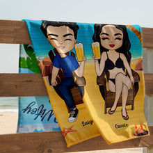 Hubby&Wifey Season - Beach Towel - Gift For Couple Personalized Custom Beach Towel