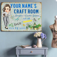 Craft Room - Personalized Metal Sign - Birthday Gift For Her, Girl, Woman, Sewing Lover