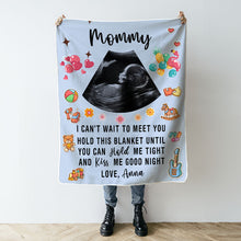 Custom Photo I Can't Wait To Meet You - Blanket - New Born Baby Gifts For Mother Personalized Custom Fleece Flannel Blanket