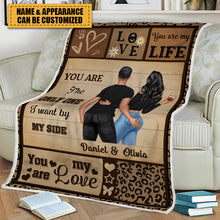 You Are The Only One I Want By My Side - Couple Blanket - Gift For Couples Personalized Custom Fleece Flannel Blanket
