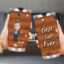 Custom Photo Best Dad Ever Father's Day Gift - Gift For Dad - Personalized Custom Face Tumbler