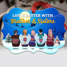 Life Is Better With Family - Personalized Christmas Ornament (Moon)