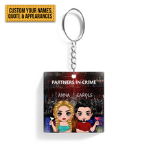 Partners In Crime - Couple Keychain - Gift For Couples Personalized Custom Keychain