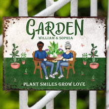 And Into The Garden We Go To Find Our Souls - Garden Sign -  Gift For Couples Personalized Custom Classic Metal Signs