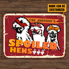 Personalized Silkies Chicken Attention Customized Classic Metal Signs-CUSTOMOMO