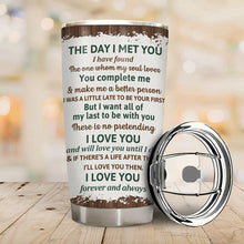 Camping Couple The Day I Met You - Couple Gift - Personalized Custom Tumbler