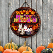 Halloween Welcome Sign For Front Door, Gifts For Cat Lovers, More Carved Pumpkins Custom Wooden Signs , Cat Mom Gifts