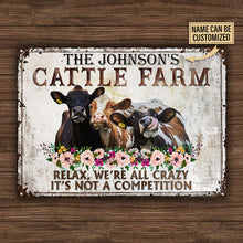 Personalized Cattle Relax Customized Classic Metal Signs-CUSTOMOMO