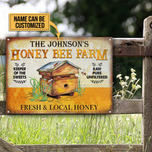 Personalized Bee Fresh Local Honey Customized Classic Metal Signs-CUSTOMOMO