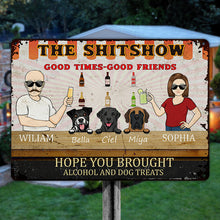 Personalized Custom Classic Metal Signs Backyard Dog Owner Gift For Dog Lovers, Couple, Beer Lovers