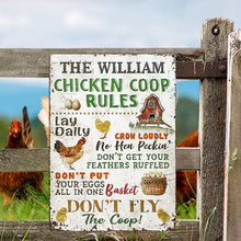 Personalized Chicken Coop Rules Customized Classic Metal Signs-CUSTOMOMO