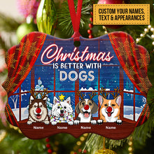 Christmas Is Better With Dogs - Personalized Custom Aluminum Ornament