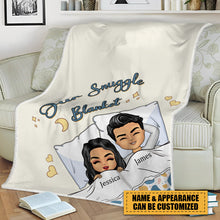 Our Snuggle Blanket - Couple Blanket - Anniversary Gifts For Couples Personalized Custom Fleece Blanket