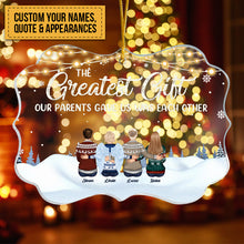 The Greatest Gift Our Parents Gave Us Was Each Other - Personalized Custom Benelux Shaped Acrylic Christmas Ornament - Gift For Family, Christmas Gift