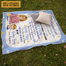 Personalized Fleece Blanket To My Granddaughter Grandson Gift For Grandchildren Custom Blanket For Grandson