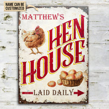 Personalized Chicken Hen House Daily Customized Classic Metal Signs-CUSTOMOMO