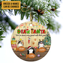 We've Been Very Good Cats This Year - Christmas Gift For Cat Lovers - Personalized Custom Circle Ceramic Ornament